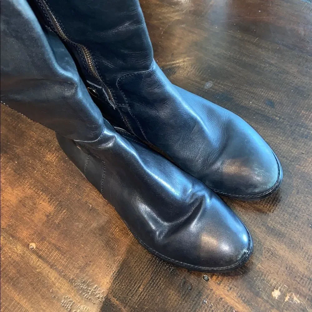 Steve Madden Ryder Knee-High Zip up Women's Boots Stretch calf Size 8.5